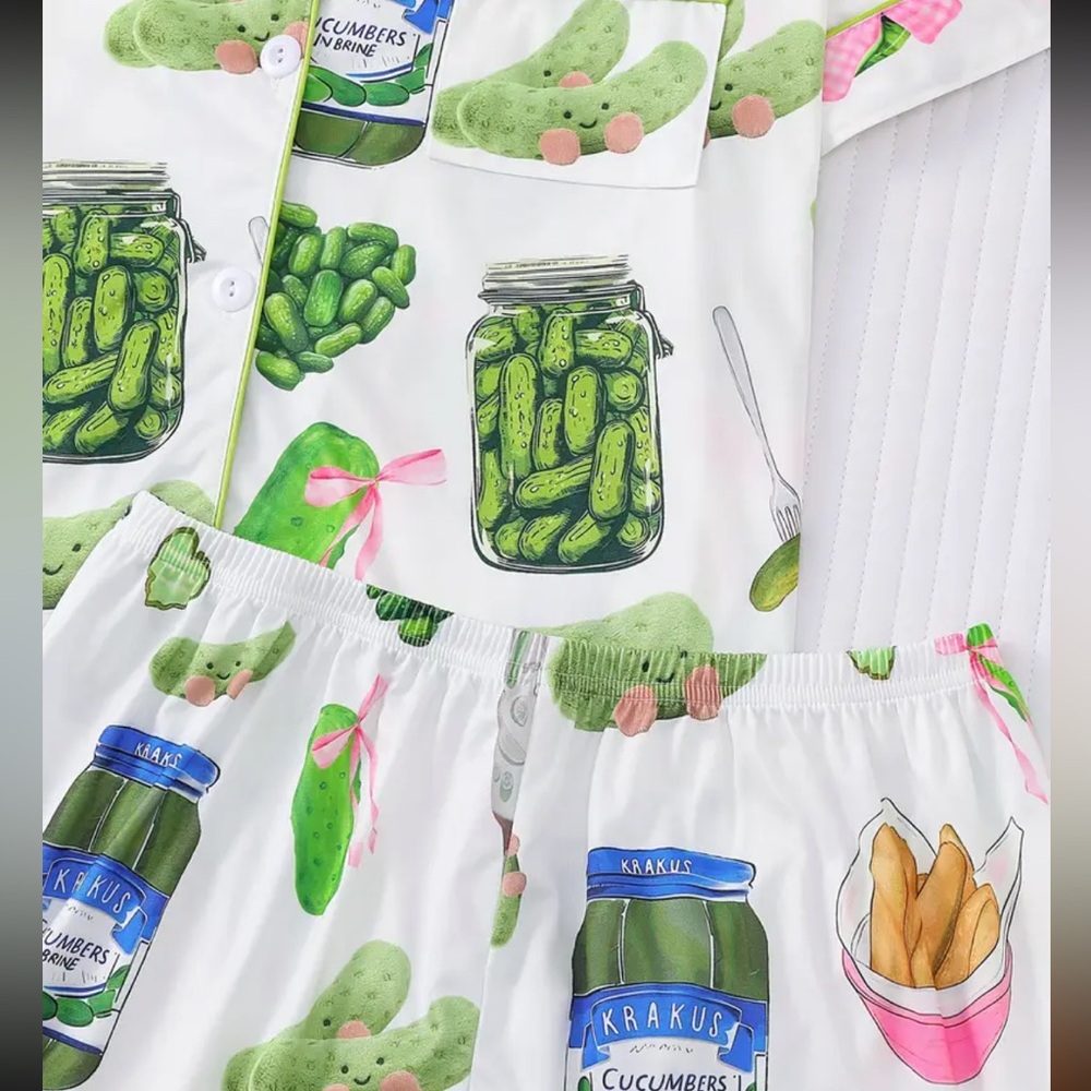 Nwt Women’s Pickle Patterned Lightweight Pajama S… - image 6